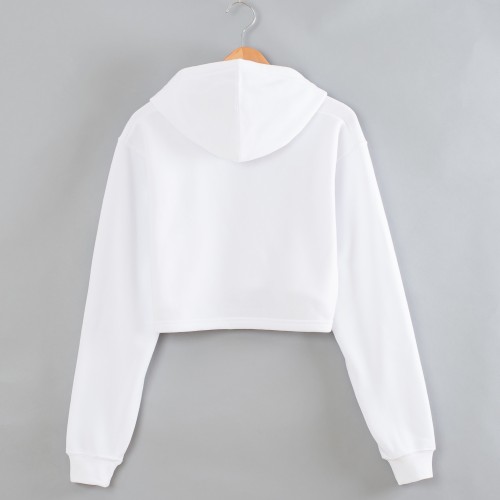 White crop clearance hoodies